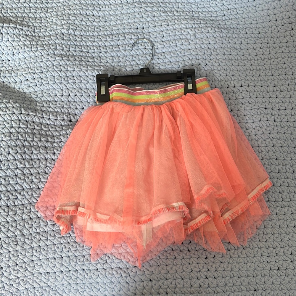 Pink and Silver Tutu with rainbow waist band